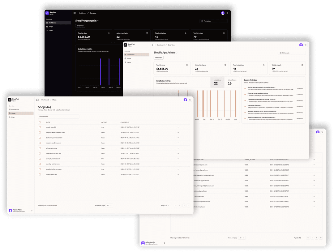 Admin Dashboard
